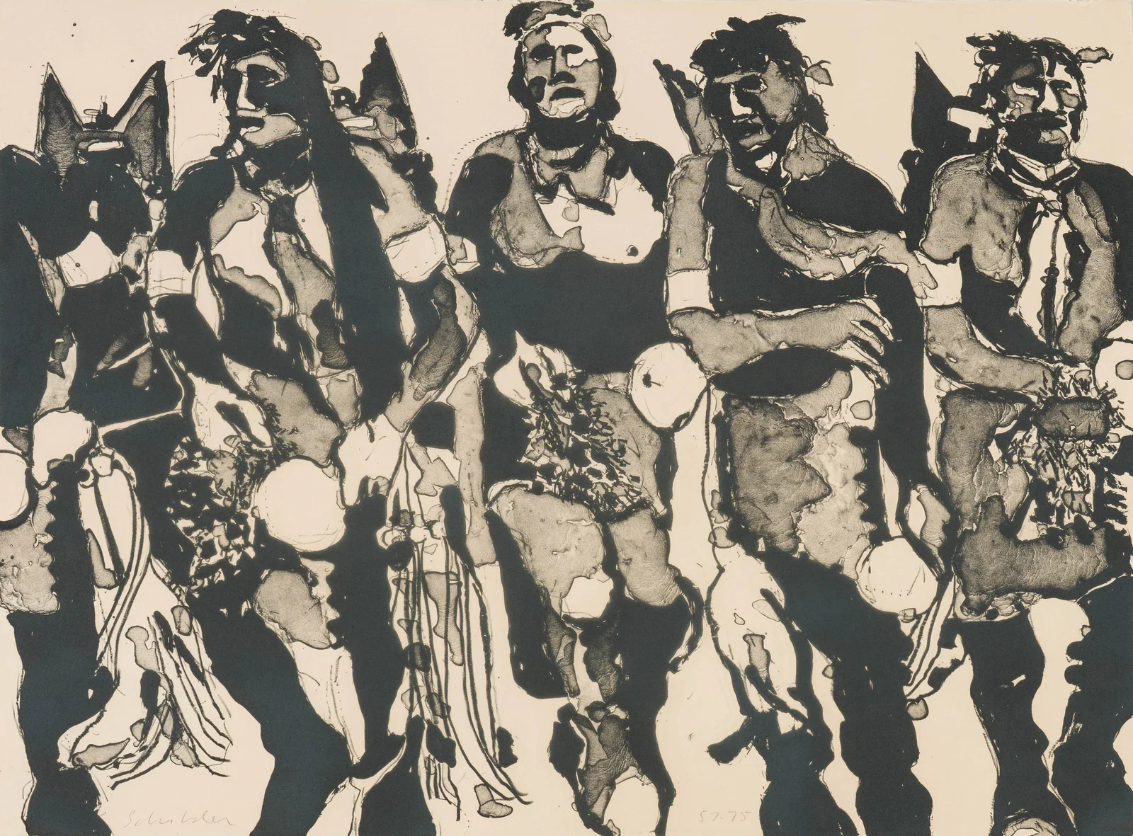 Fritz Scholder Hopi Dancers (Second State) (T: 74-637), 1974