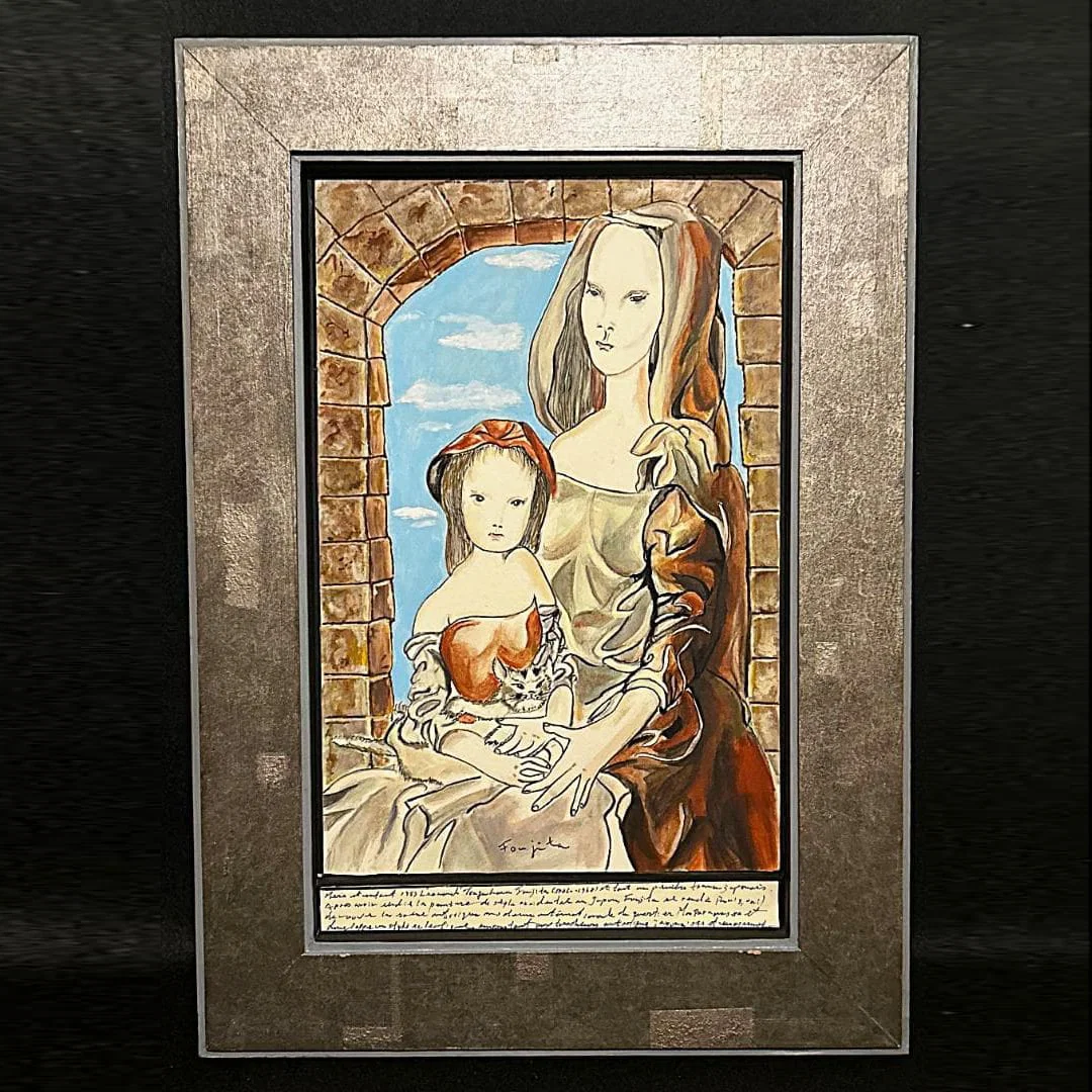 Fujita Tsuguharu, Mother and Child, 1953