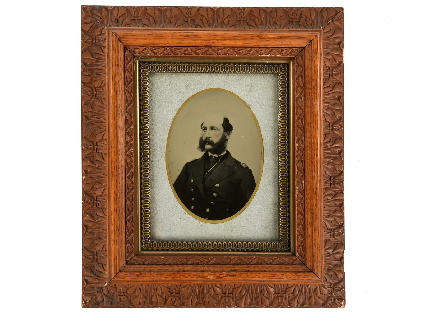 Full Plate Tintype of a US Navy Lieutenant - Dunham Estate, New York