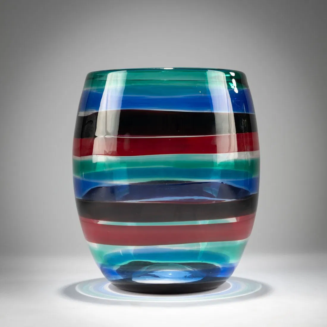Fulvio Bianconi, Vase 'A fasce di colore', 1953