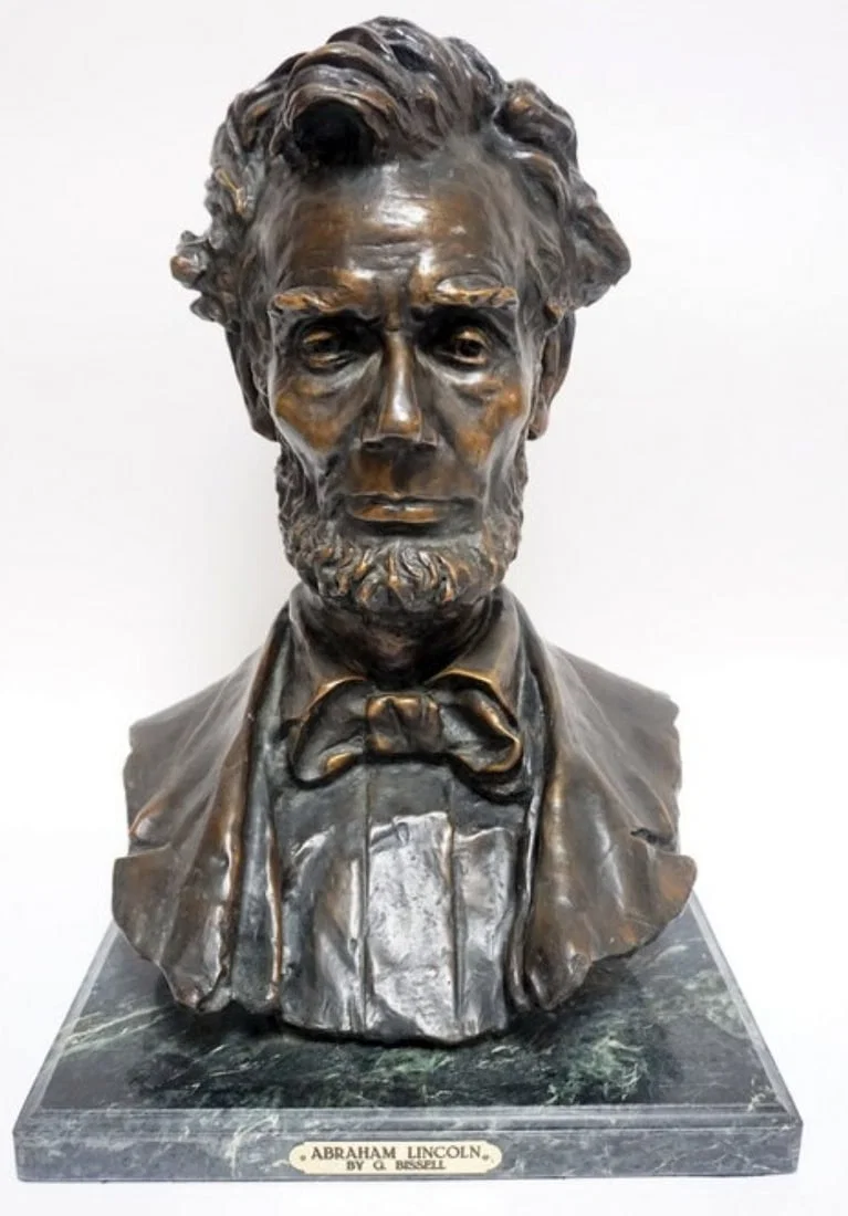 G. BISSELL BRONZE LINCOLN BUST