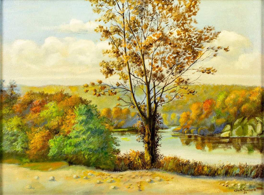 G Schulte (US,mid 20C) oil painting