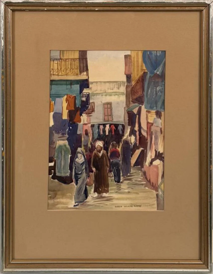 G.W. Murphy, Watercolor, Near East Street Scene