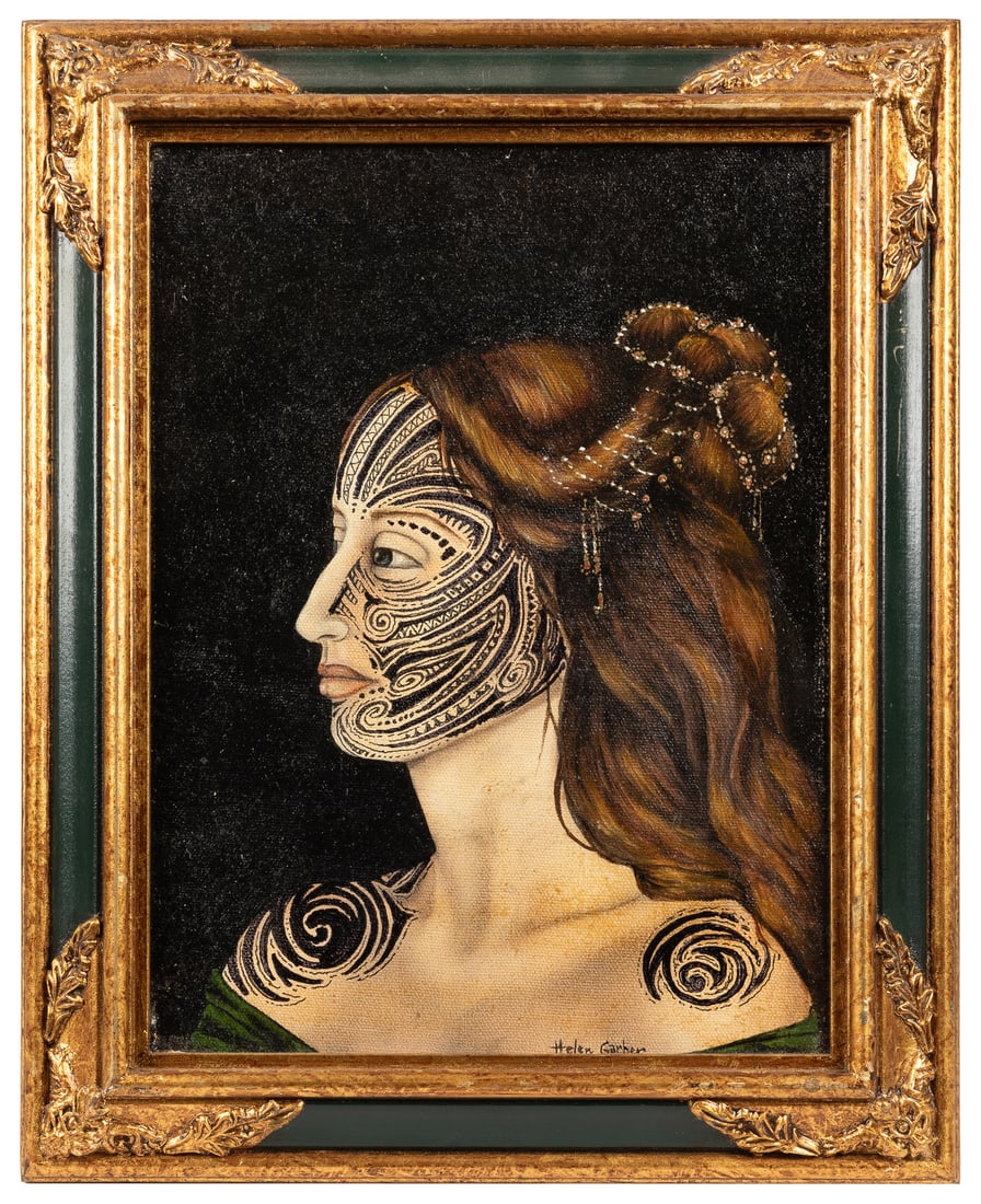 GARBER, Helen (1976 - ). Untitled (Portrait of Tattooed Woman).