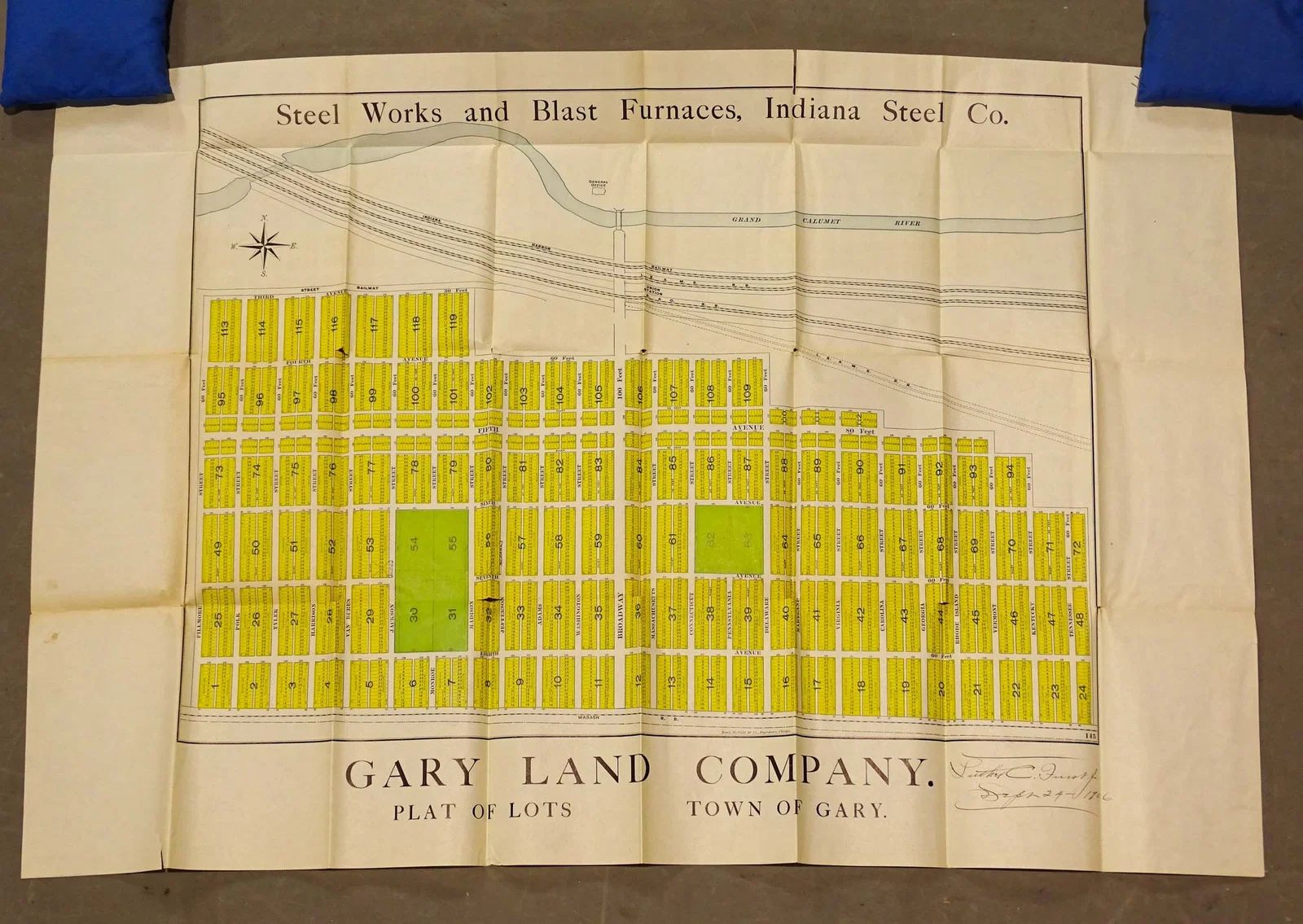 Gary Indiana Antique Map
