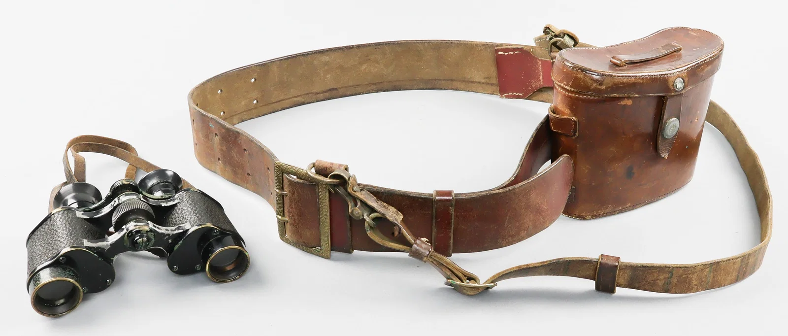 GEN. FRANZ HALDER'S BINOCULARS WITH BELT AND SHOULDER STRAP