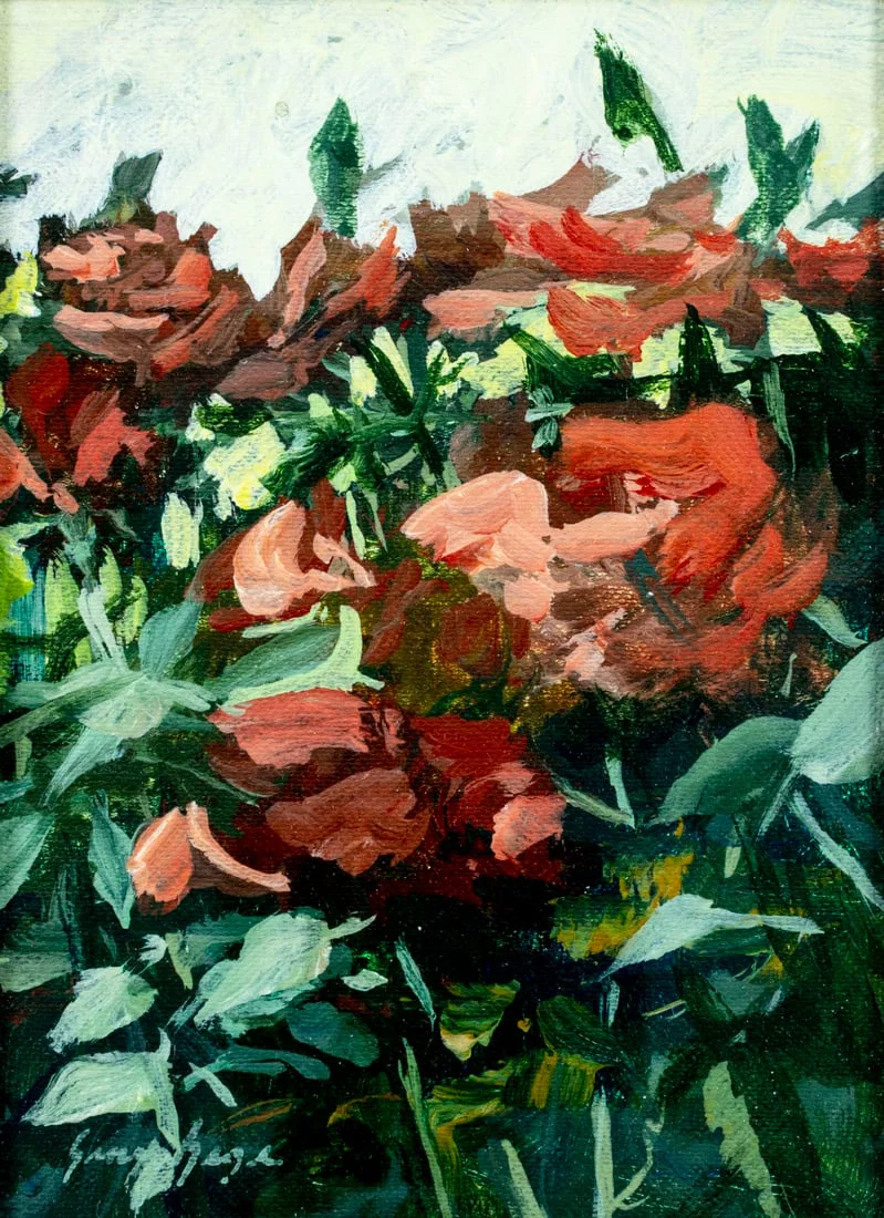 Gene Hege (NC,1940-2003) acrylic painting