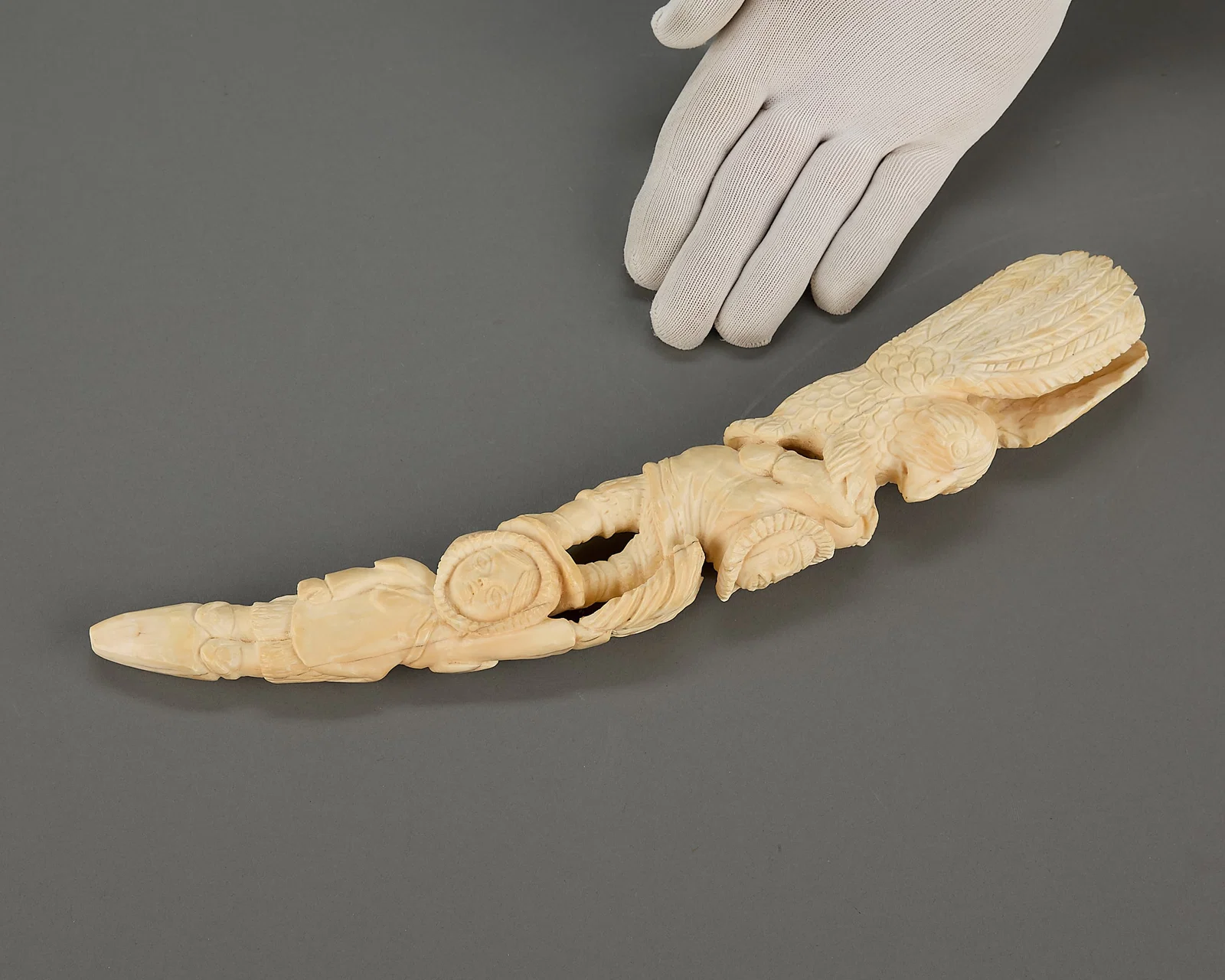 George Auksaq Totem Form Carving