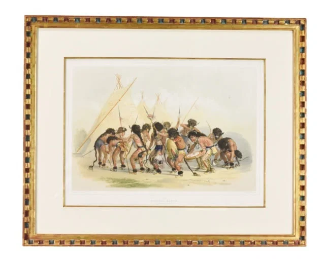 George Catlin The Buffalo Dance Colored Litho