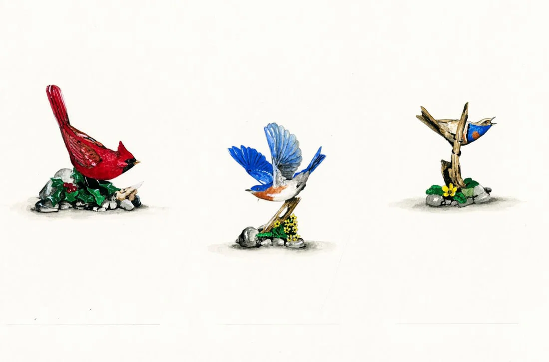 George McMonigle (PA,Hawaii,b 1951) gouache painting