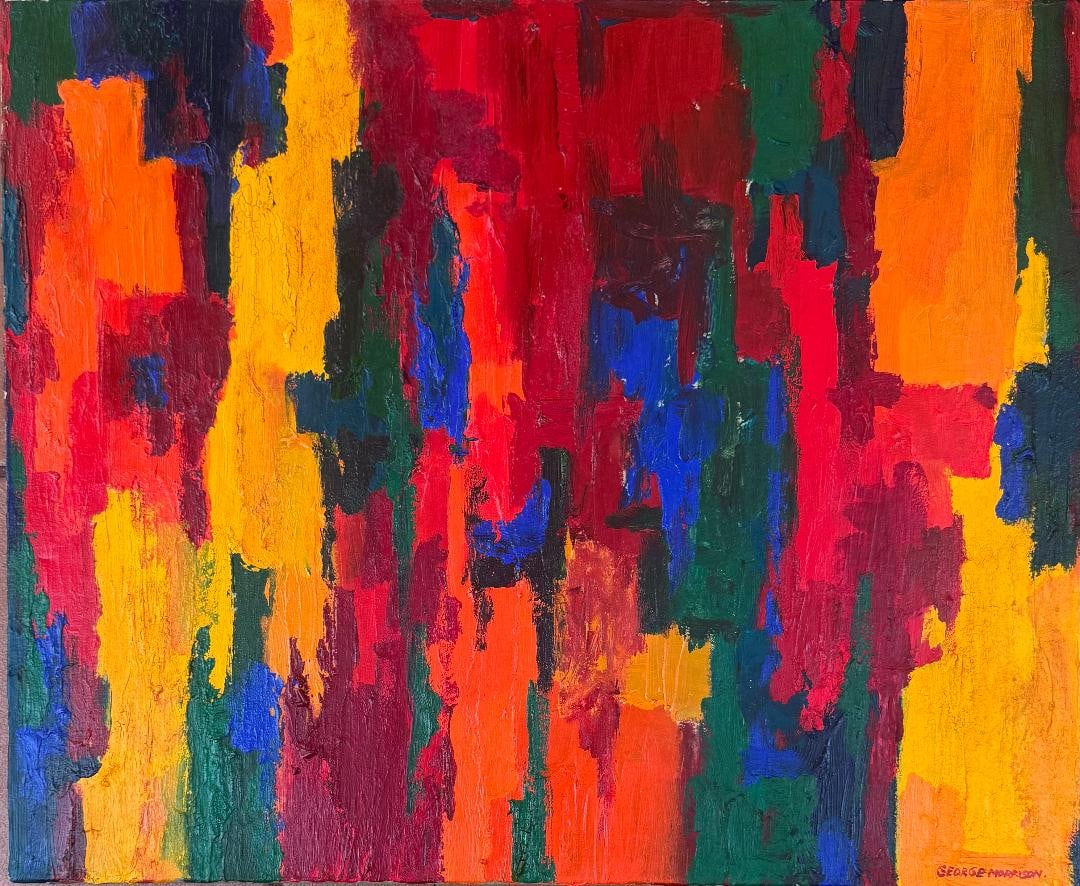 George Morrison (Attributed) Oil on Canvas Art: 19.5" x 24" Unframed