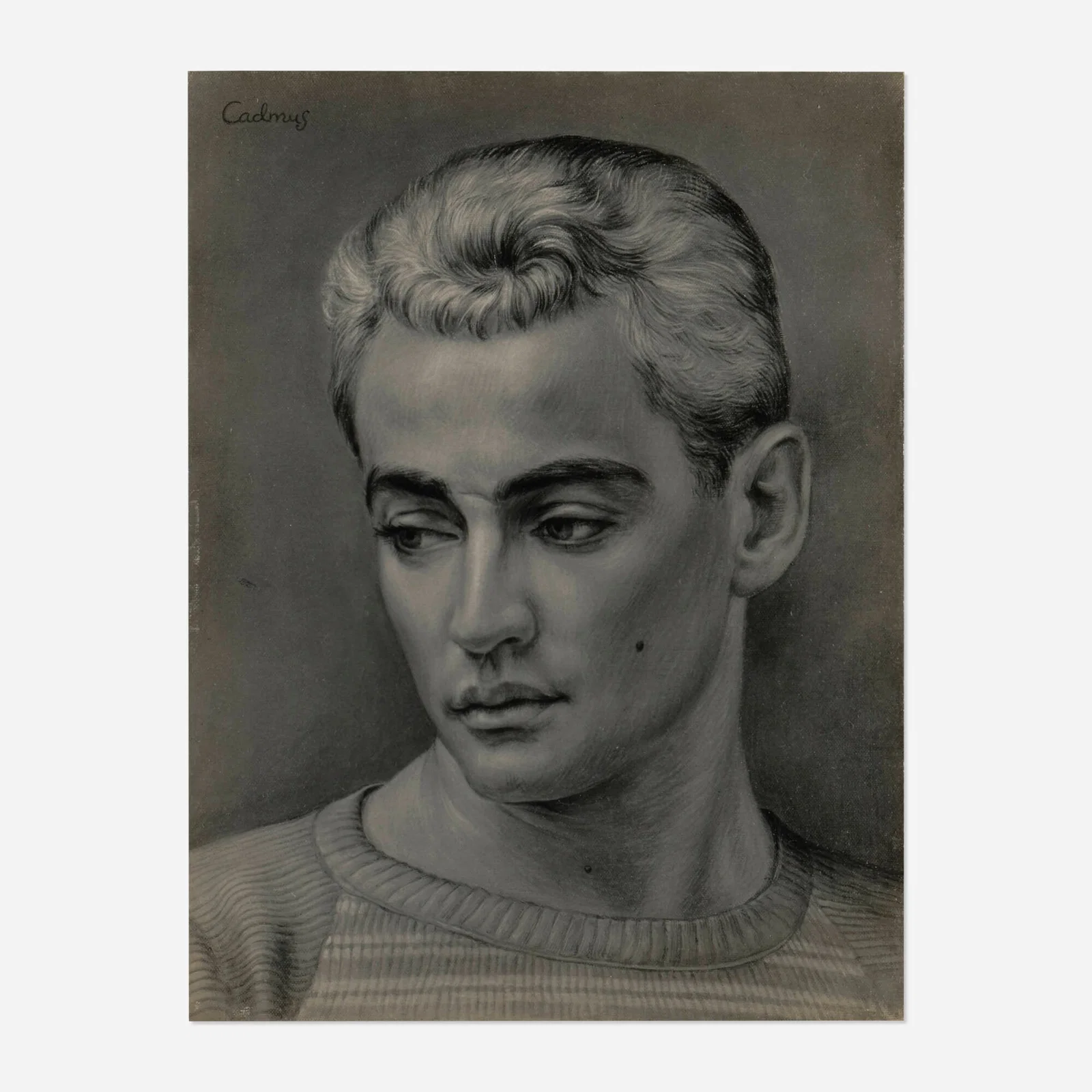 George Platt Lynes, Photograph of a Portrait of the Artist by Paul Cadmus