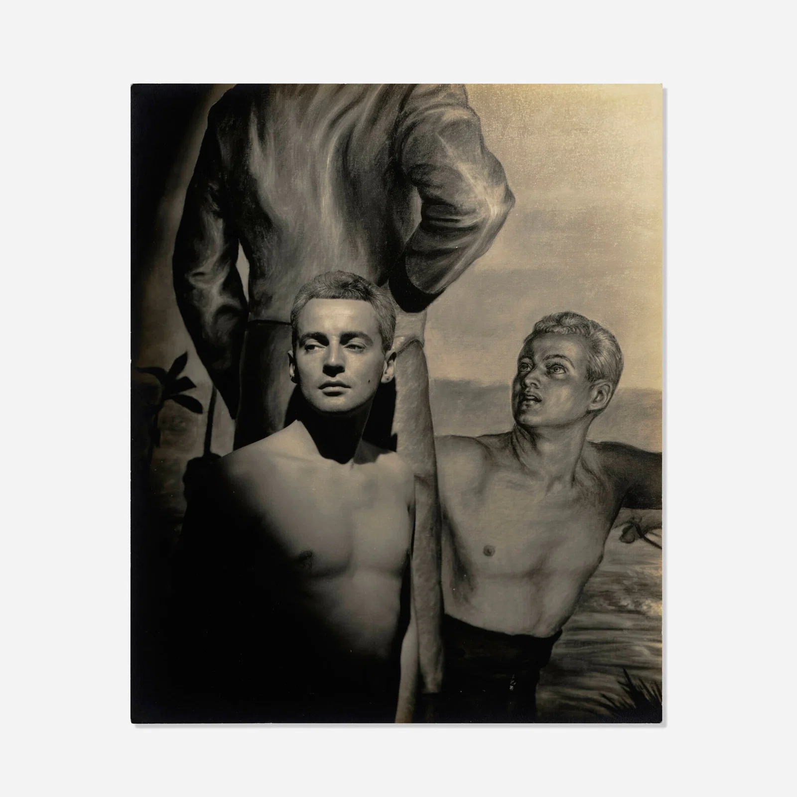 George Platt Lynes, Self-Portrait Before Mural by Jared French