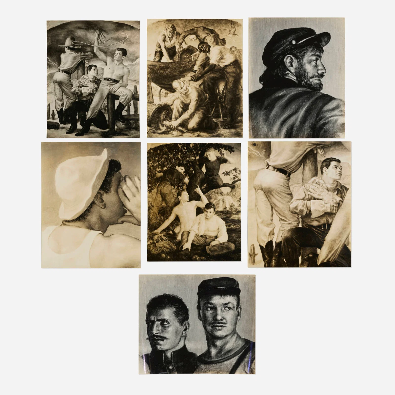 George Platt Lynes, Seven photographs of works by Jared French