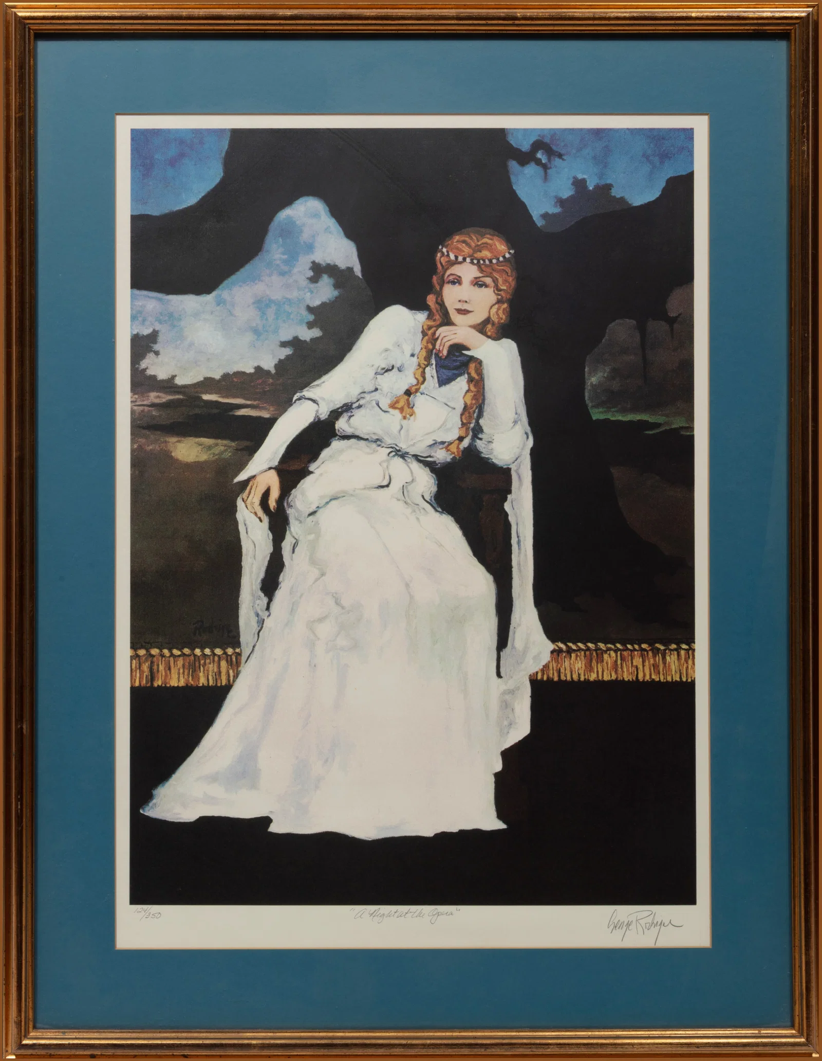 George Rodrigue, American/Louisiana 1944-2013, "A Night at the Opera", lithograph