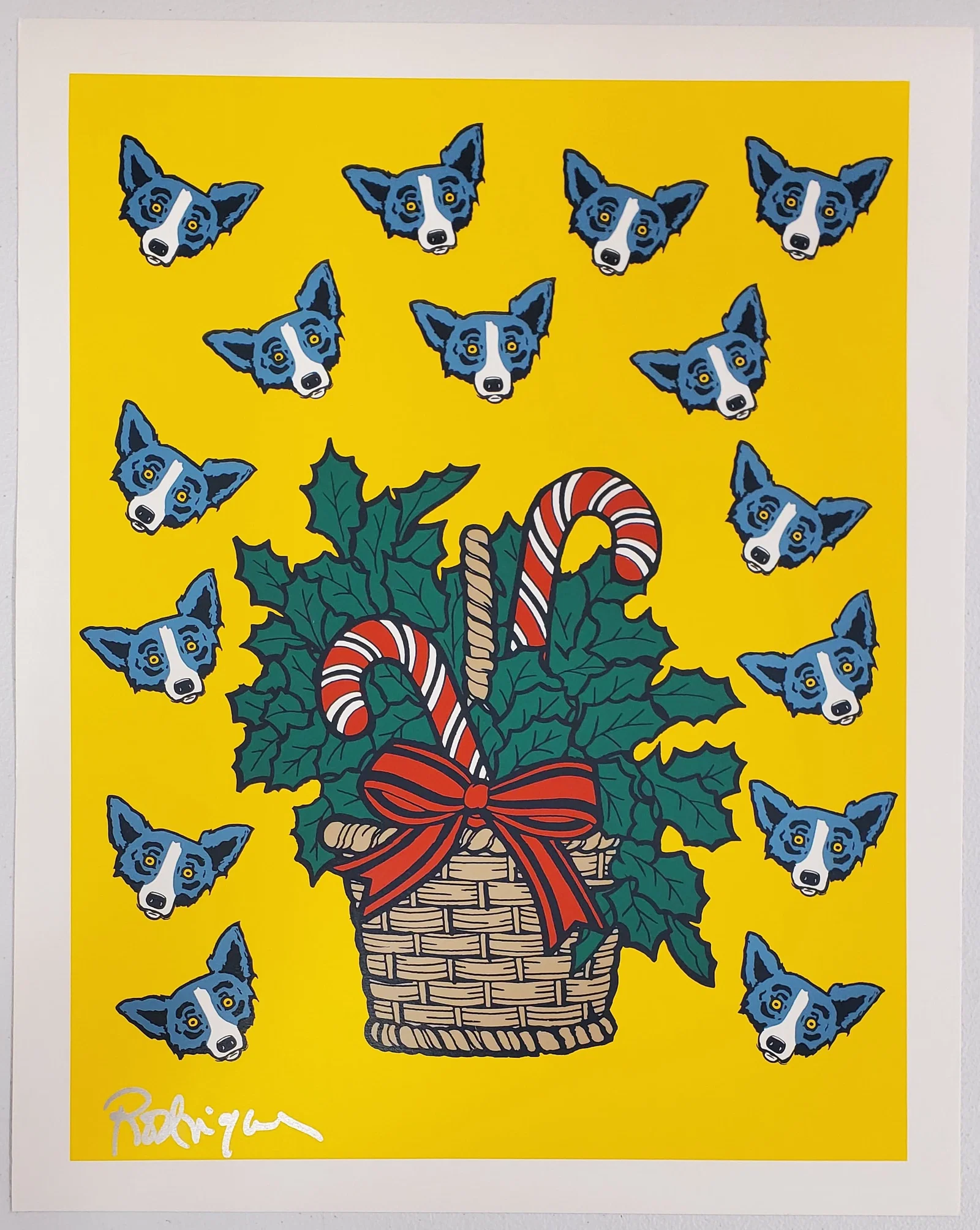 George Rodrigue, Blue Dog - 'High On Sugar' Hand Signed Silkscreen