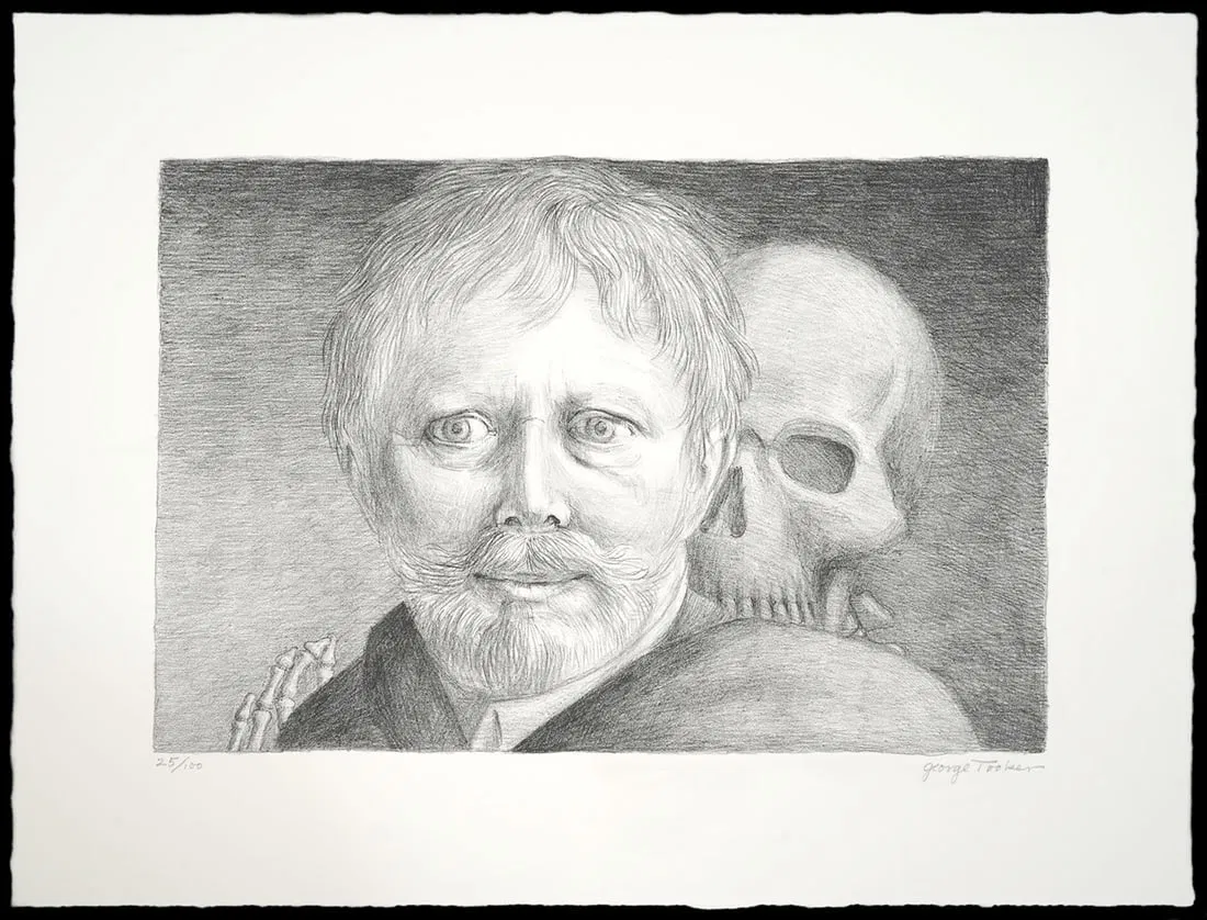 George Tooker 'Self-Portrait' Lithograph 1996