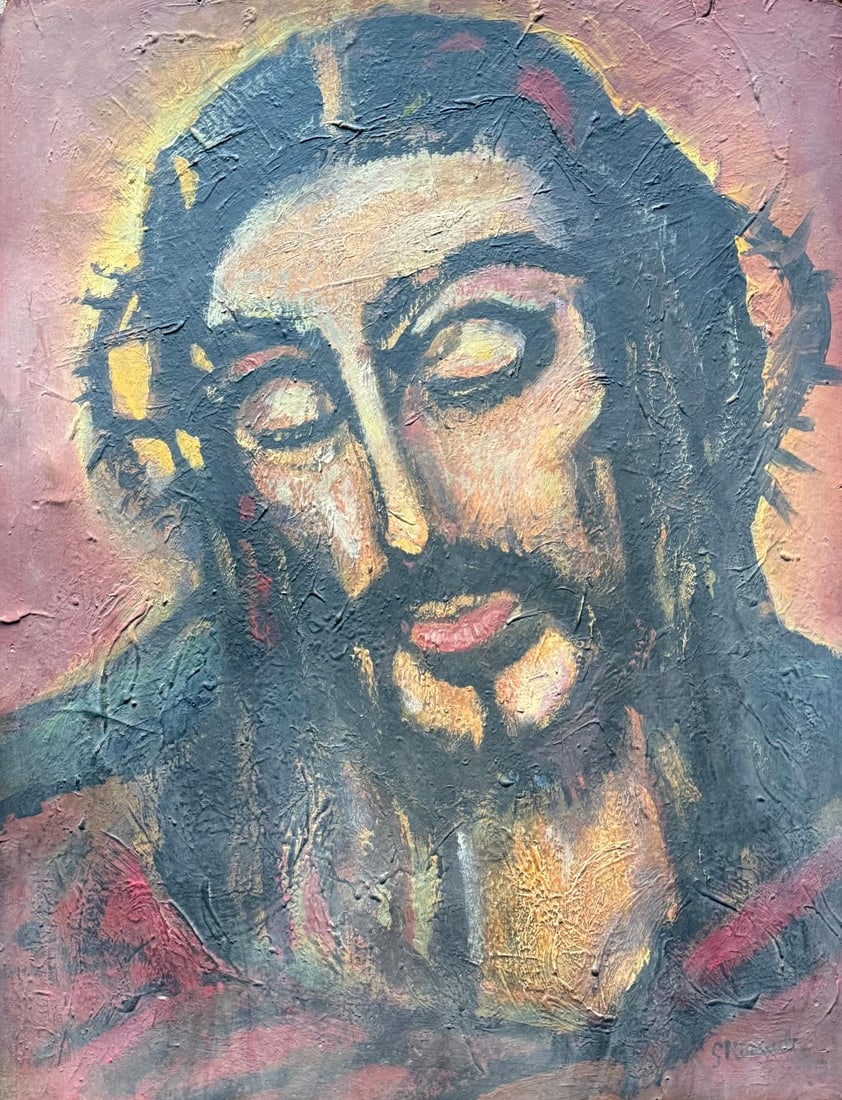 Georges Rouault (French 1871-1958) Oil painting on board Jesús