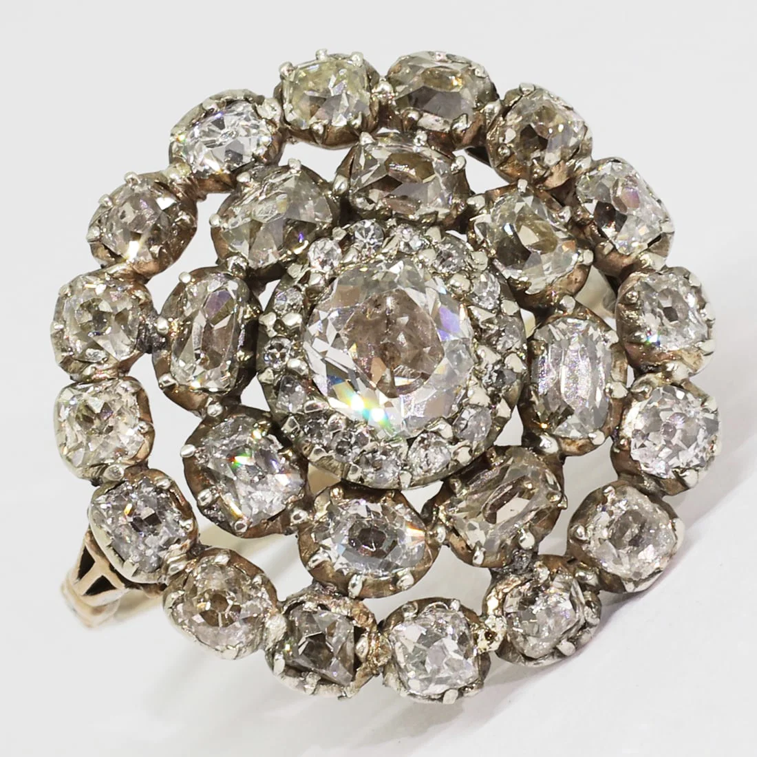 GEORGIAN DIAMOND CLUSTER RING
