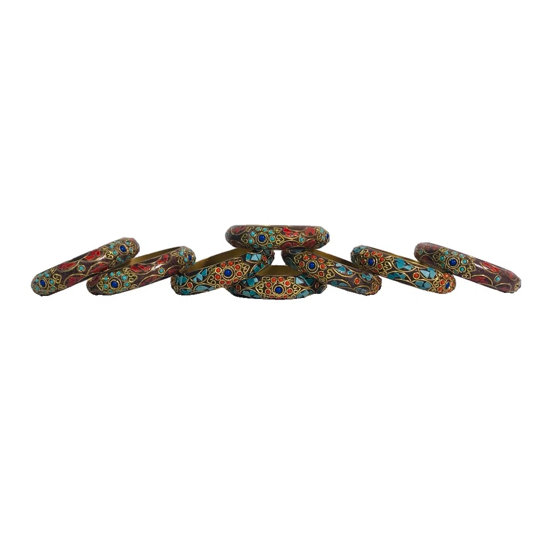 Gilded and gemstone-inlaid bracelet