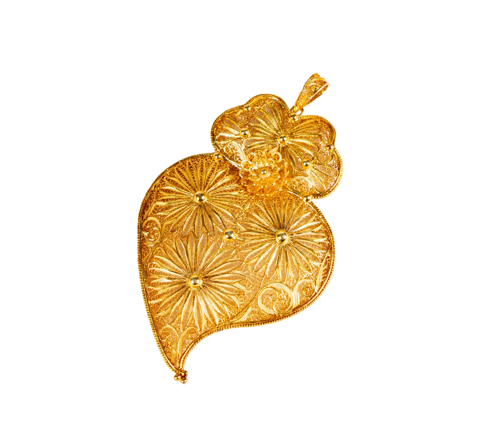 Gilt and Silver Filigree Pendant