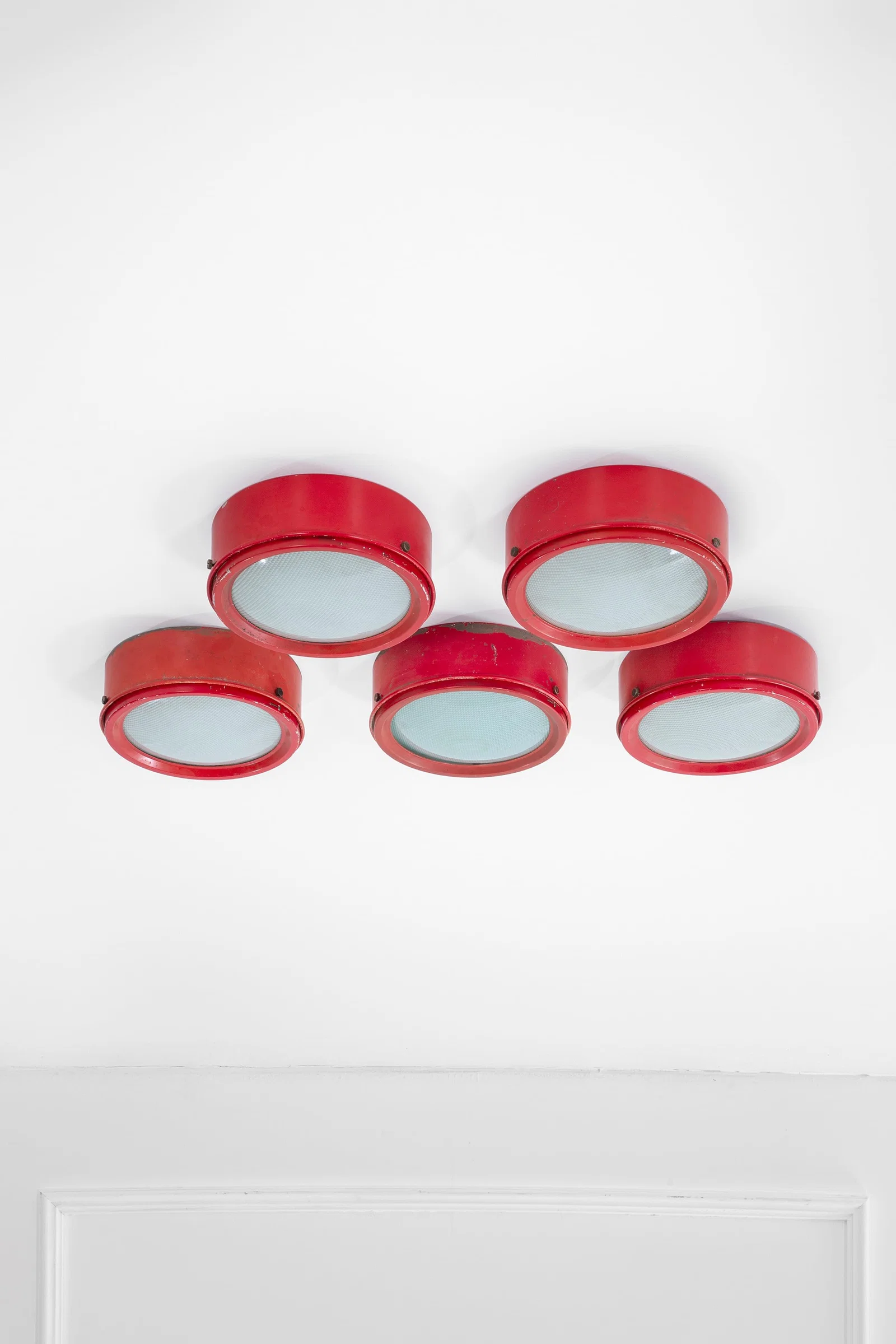 Gino Sarfatti. Cinque lampade da parete mod. 3055