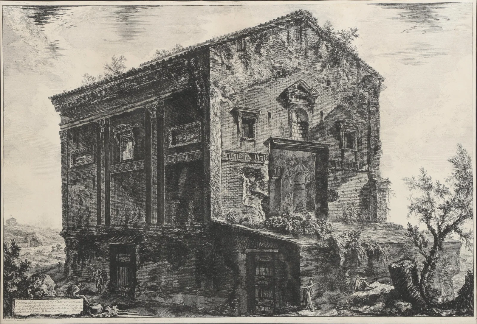 Giovanni Battista Piranesi (Italy, 1720-1778), Veduta del Tempio delle Camene
