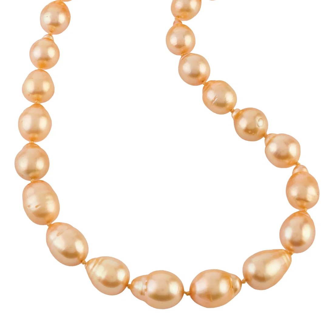 Gold Baroque Cultured Pearl, 14k Yellow Gold Necklace