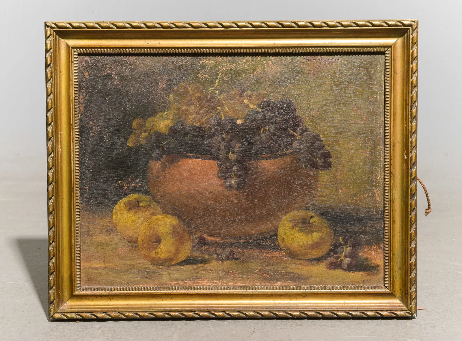 Gold Framed Oil on Board Still Life Art
