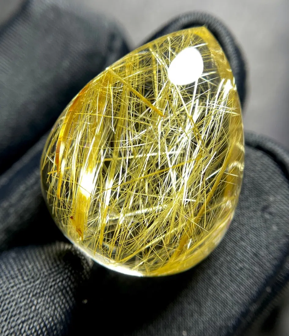 Gold Rutilated Quartz Pendant