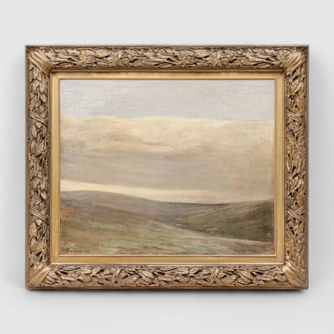 Gottardo Piazzoni (1872-1945) San Francisco Tonalist Painting "Dawn" 1903
