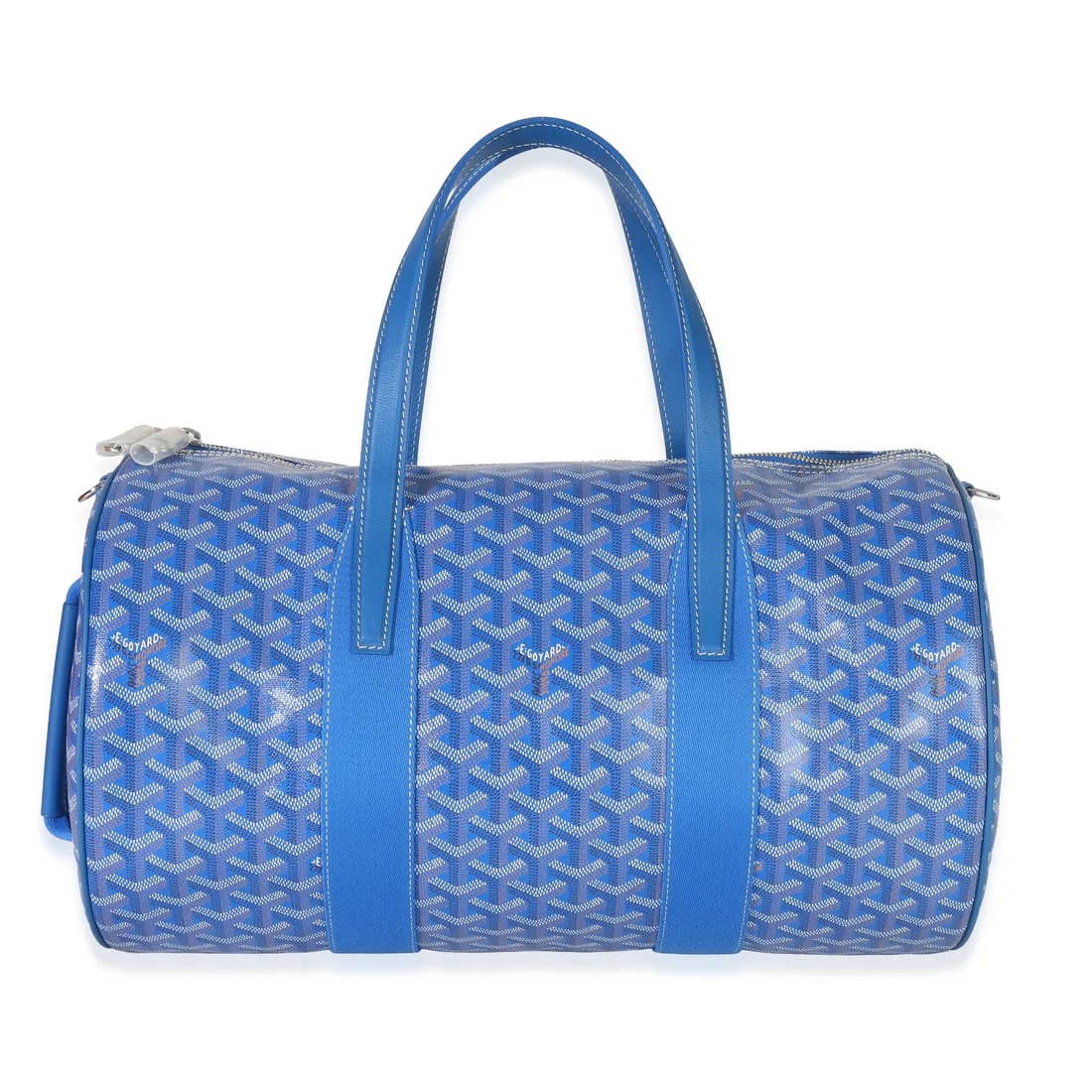 Goyard Barrel 40 Blue Coated Canvas Top Handle Sports Bag with Dustbag