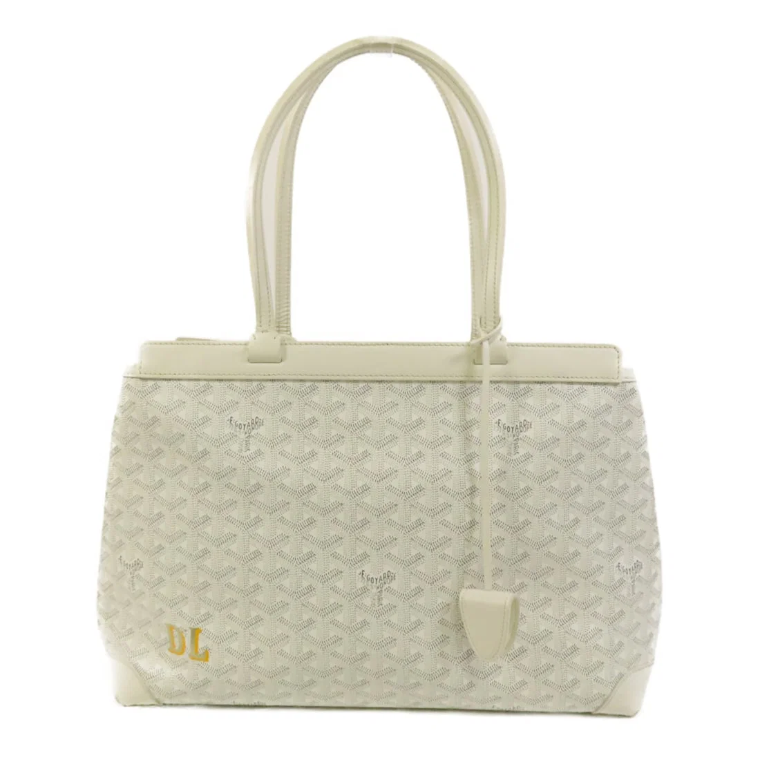 GOYARD Bellechasse Biaude PM White Coated Canvas Tote Bag