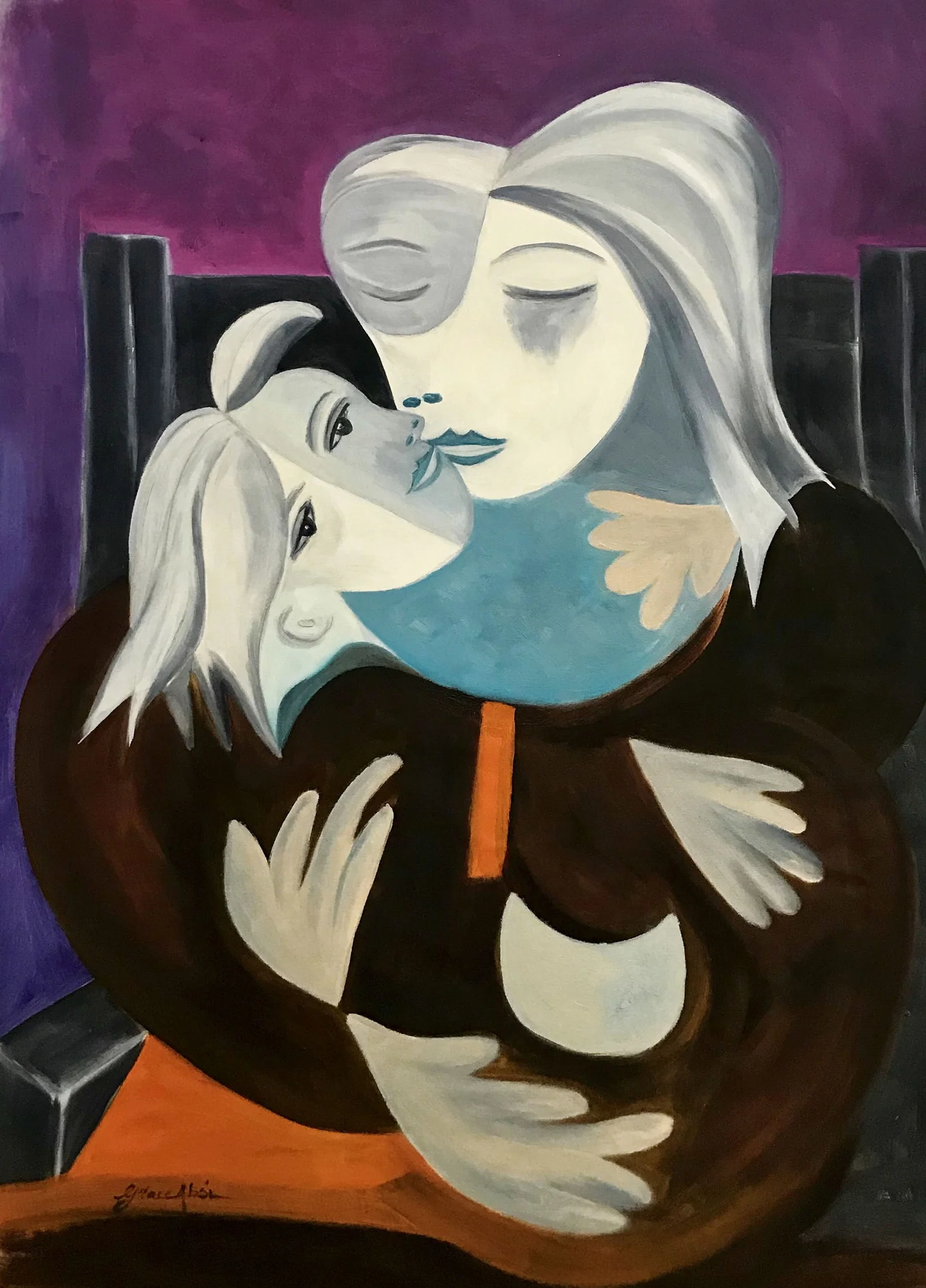 Grace Absi Mother and Child 2008 Oil Painting on Canvas