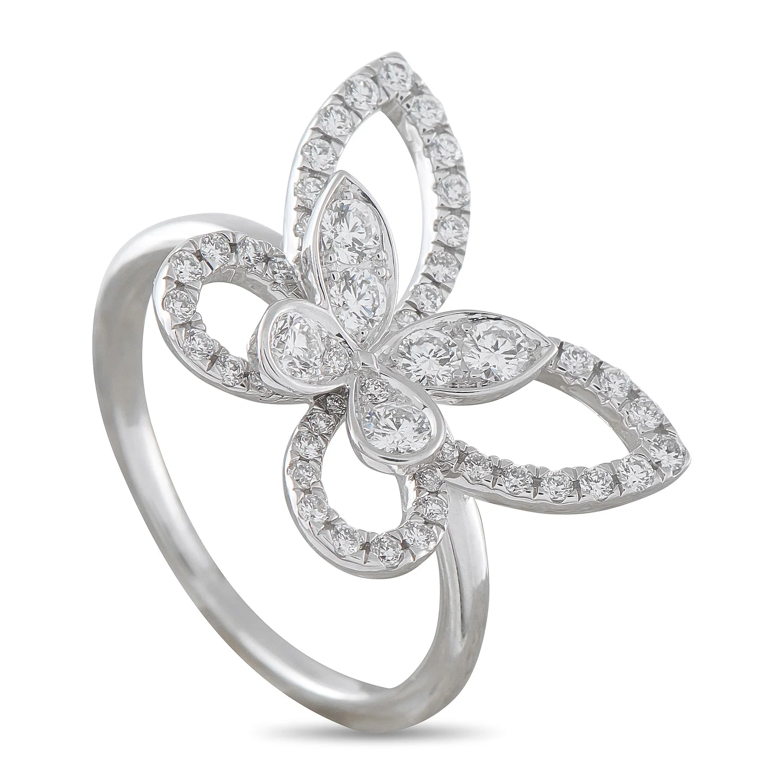 Graff 0.40ctw Diamond and 18K Butterfly Silhouette Ring