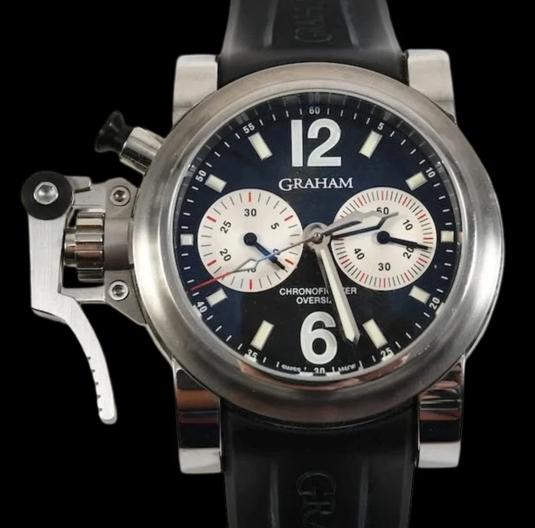 GRAHAM England Chronofighter Chronograph Automatic Wristwatch /w Box & Papers