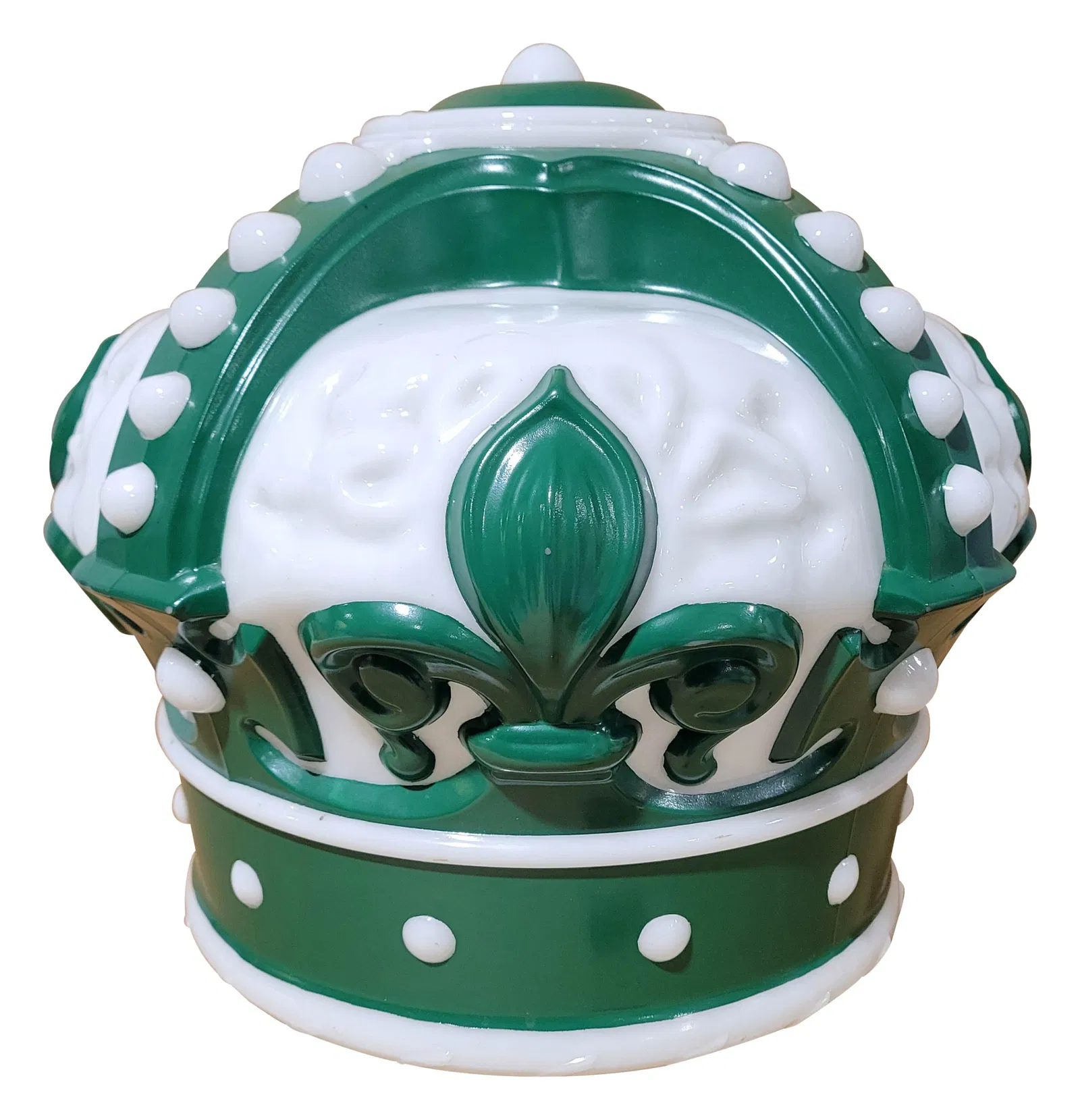 Green Crown Gasoline OPC Milk Glass Globe