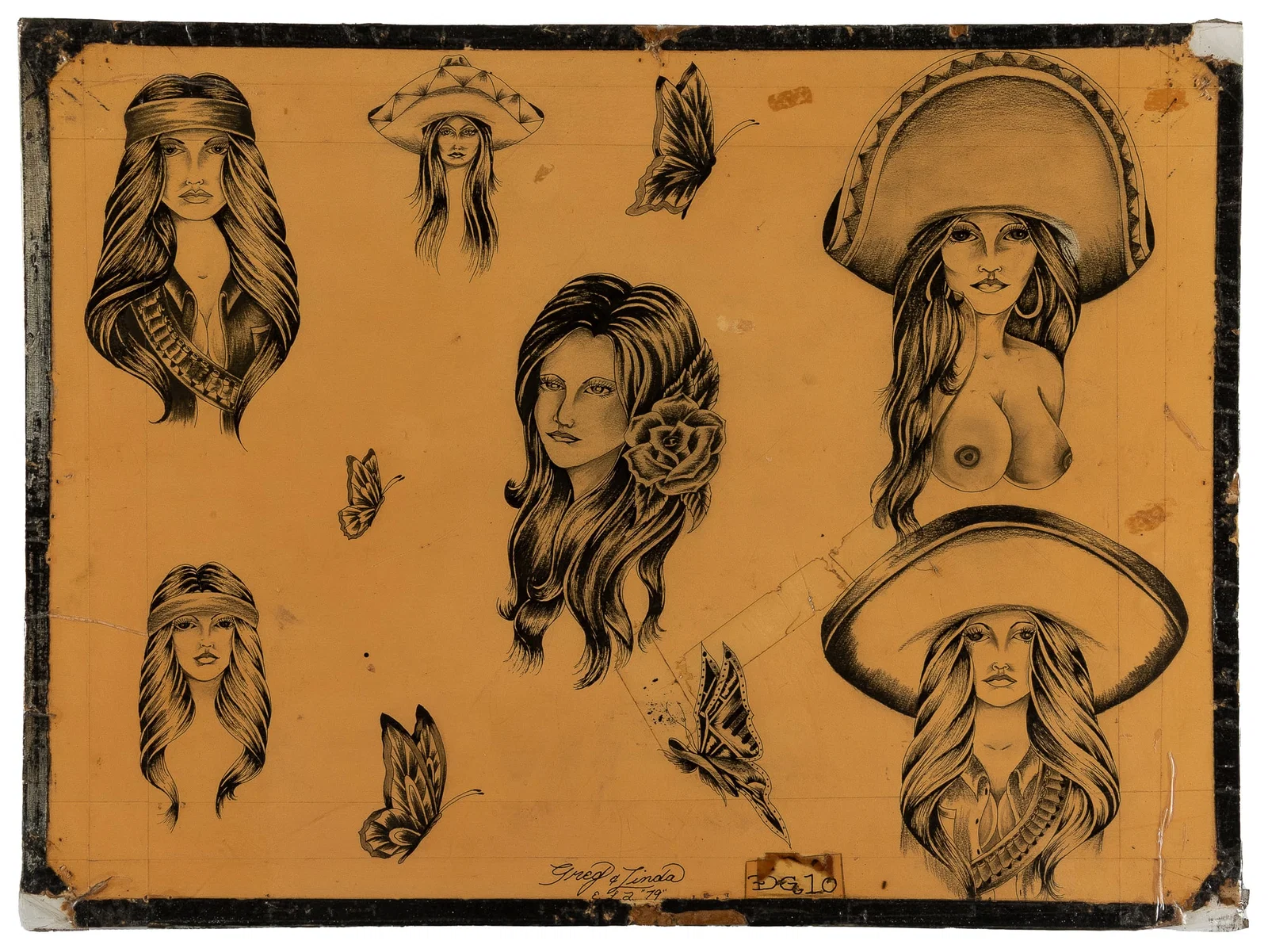 Greg James Ten Chicana Flash Designs, East L.A., 1979