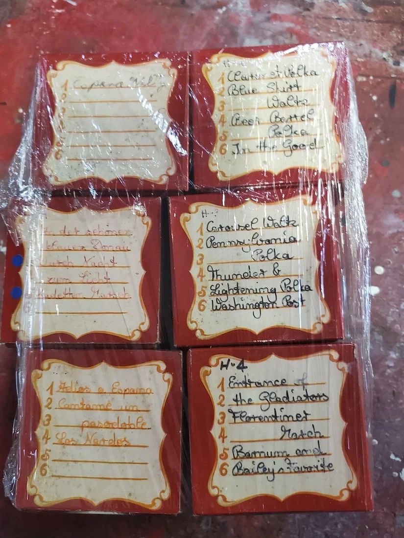 Group of 6 Raffin Street Organ Rolls