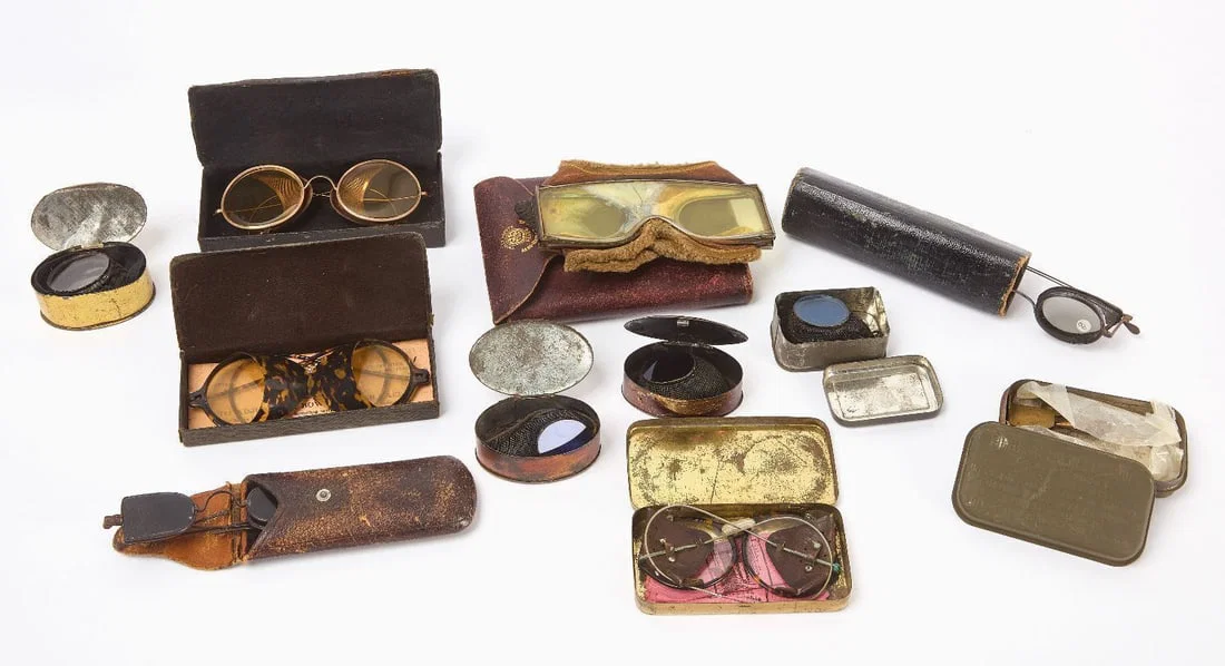 Group of Antique Motor Goggles