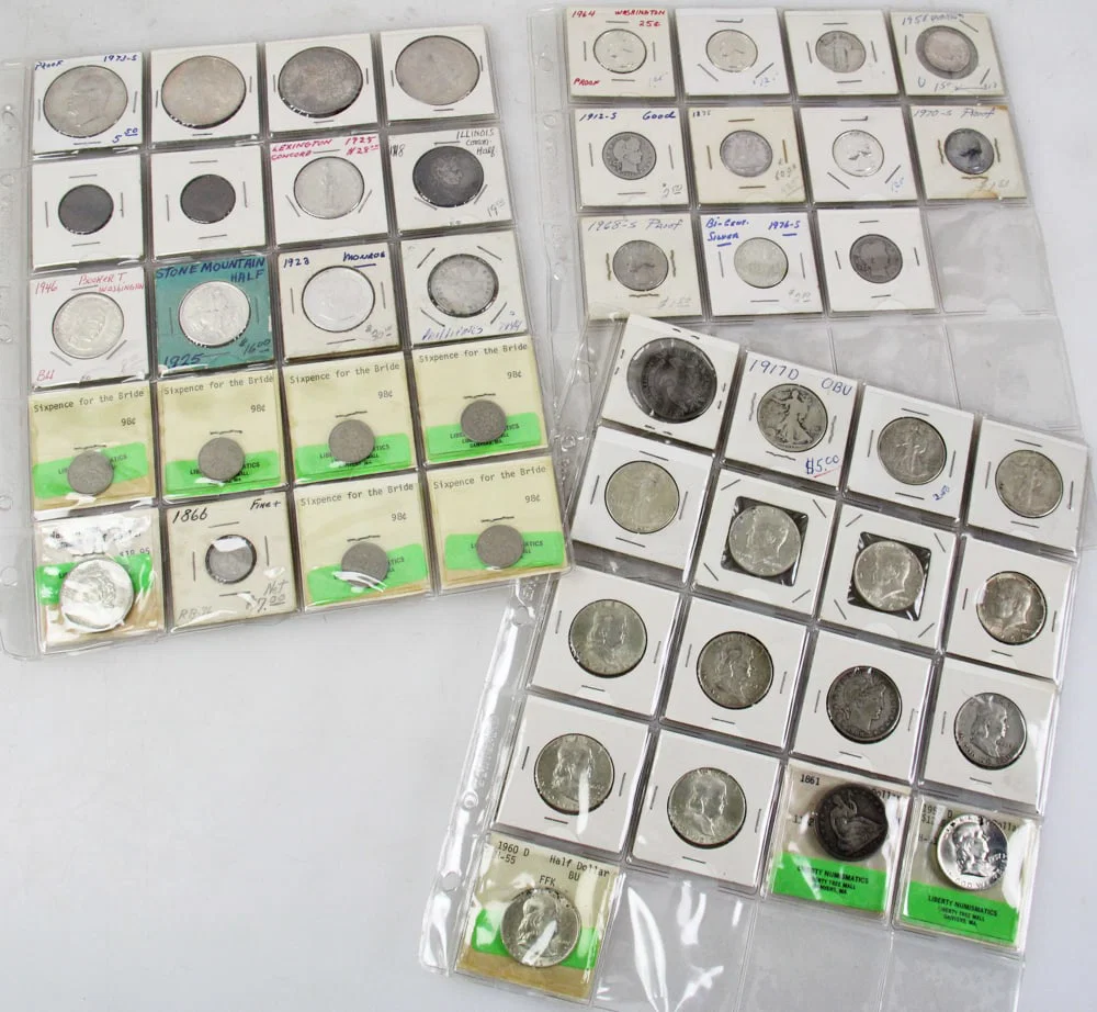 Group of Silver Dollars, Half Dollars, Quarters, etc.