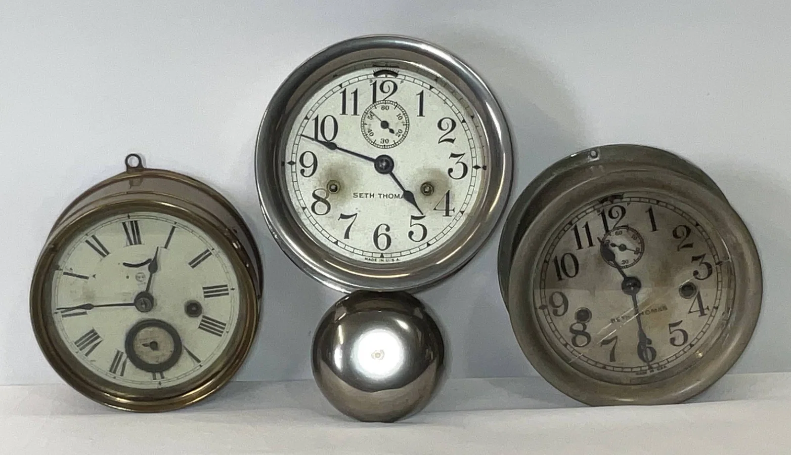 Group of Three Ships Clocks