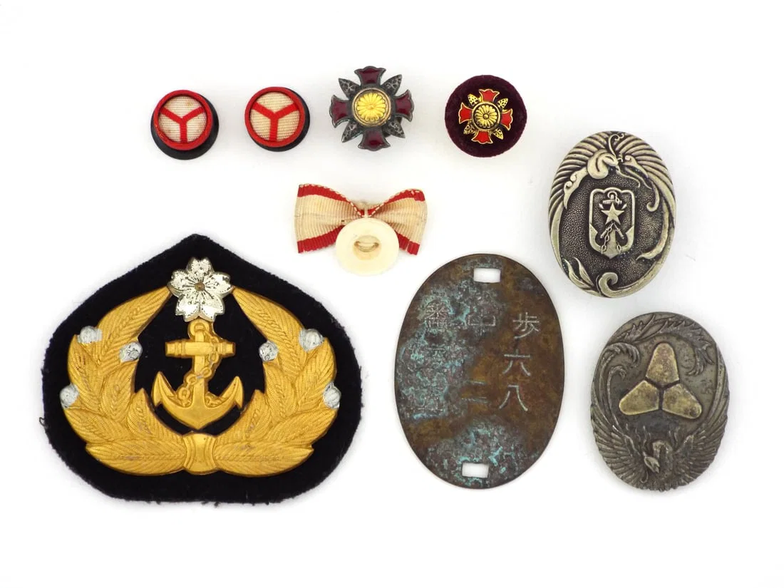 Grouping of Japanese WWII MILITARY INSIGNIA