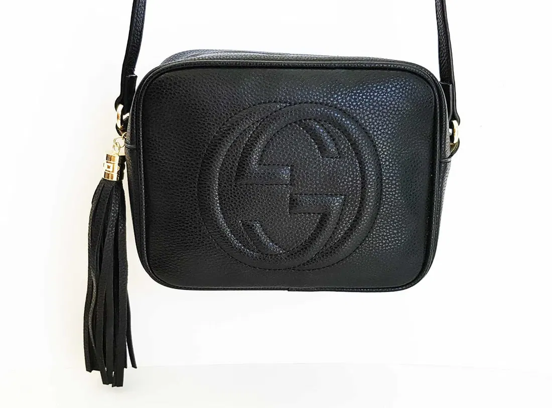 GUCCI BLACK SOHO DISCO CROSSBODY BAG