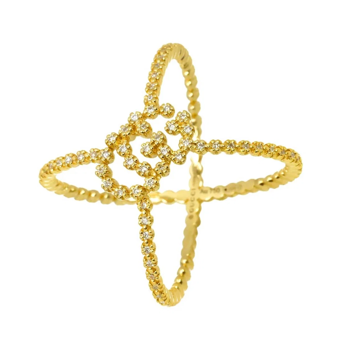GUCCI DIAMOND RING 18K YELLOW GOLD