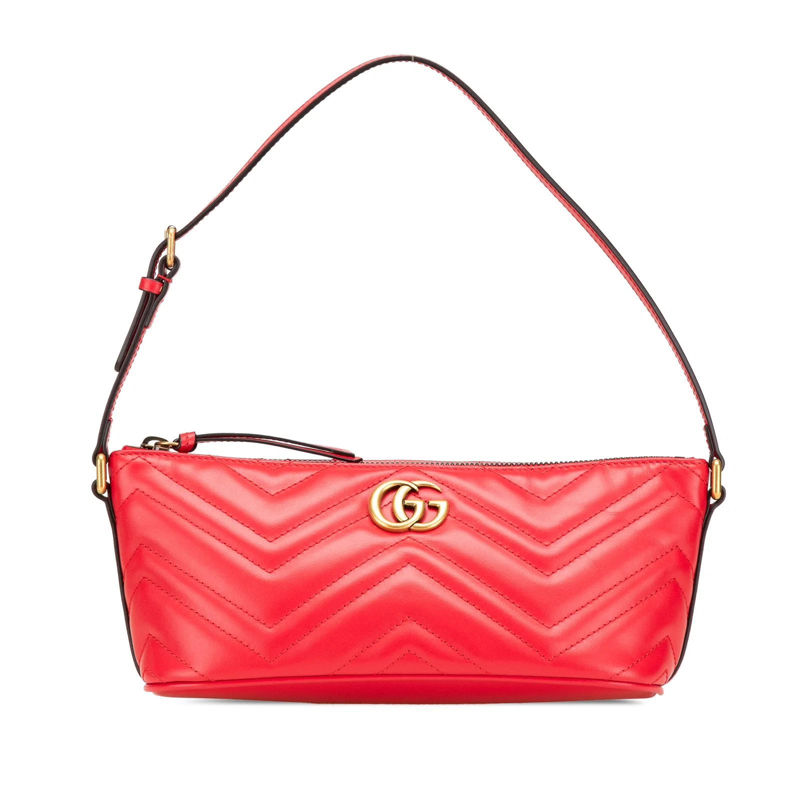 Gucci GG Marmont Matelasse Leather Shoulder Bag Red