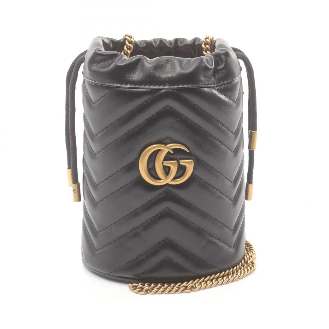 GUCCI GG MARMONT MINI BUCKET CHAIN SHOULDER BAG