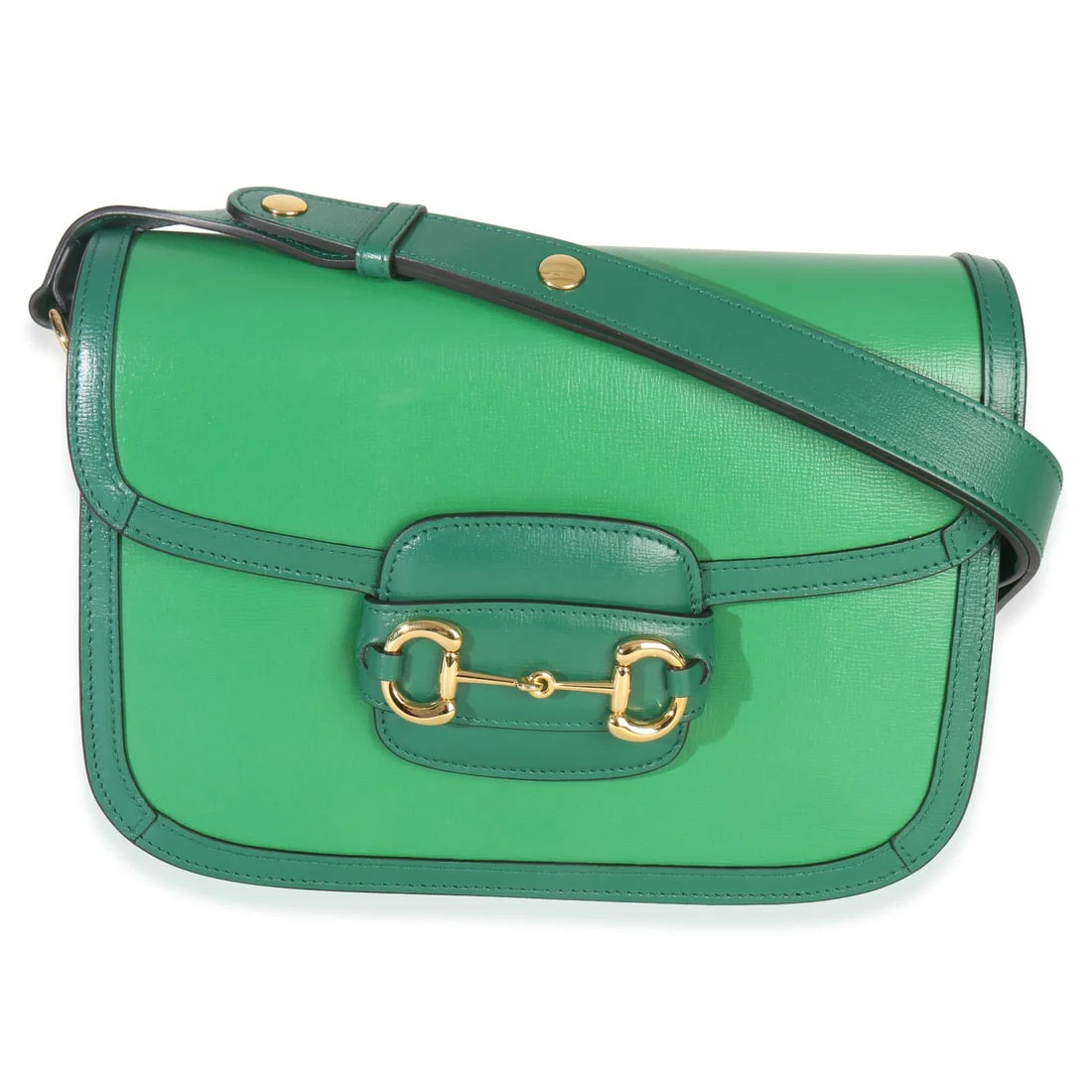 Gucci Horsebit 1955 Green Leather Azalea Shoulder Bag with Dustbag