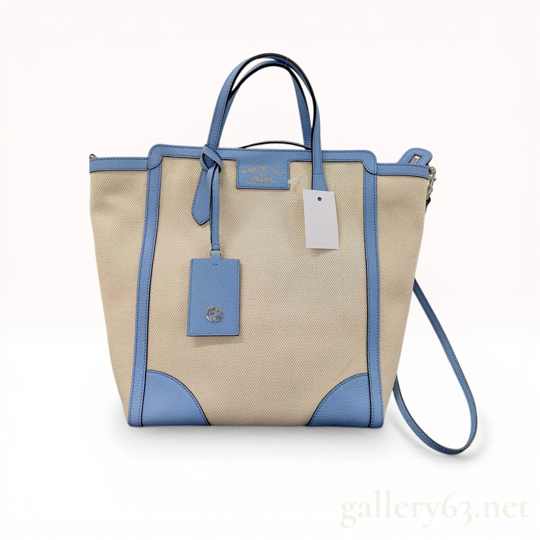 Gucci Swing Small Canvas and Leather Tote Bag
