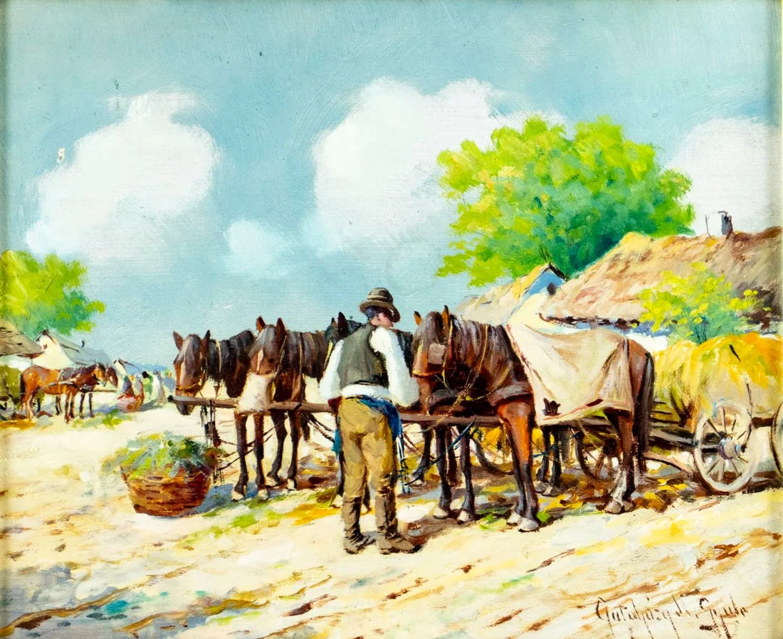 Gyula Nemeth Gutahazy (Hungary,1892-1959) oil painting